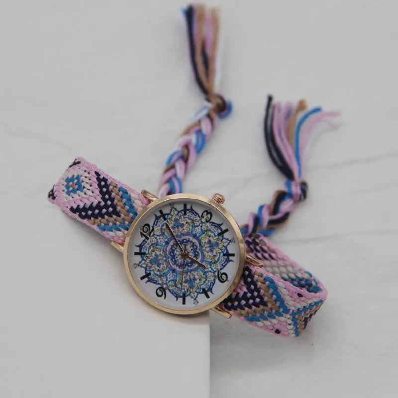 2025 New Ladies Knitted Style Watch Ladies Exquisite Disc Watches Bohemian Style Watch Birthday Gift  Reloj Mujer