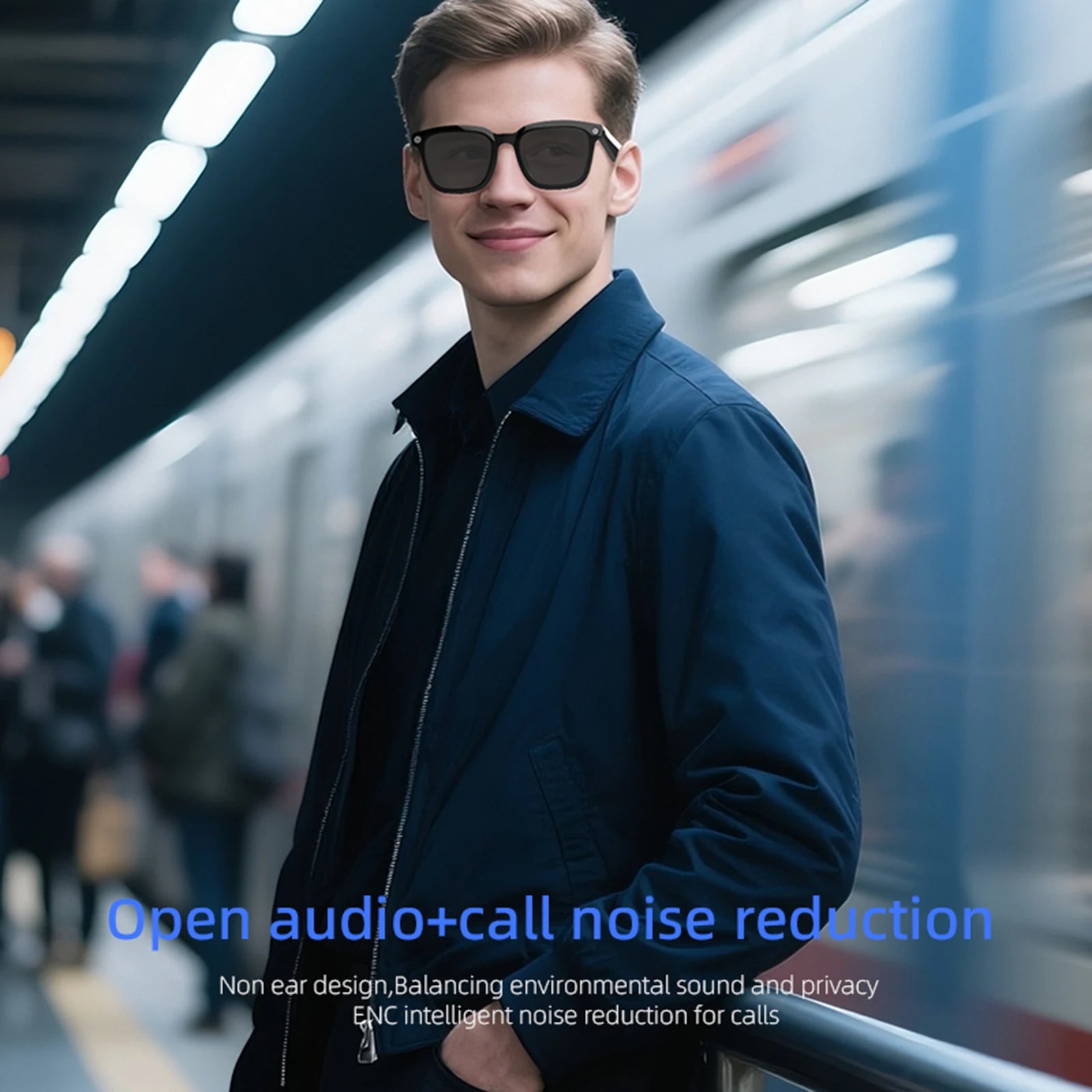 Smart AI Glasses with 8MP HD Camera, 1080P Video, Bluetooth/Wi-Fi, Voice Control & AI Recognition – Lightweight Hands-Free Glas