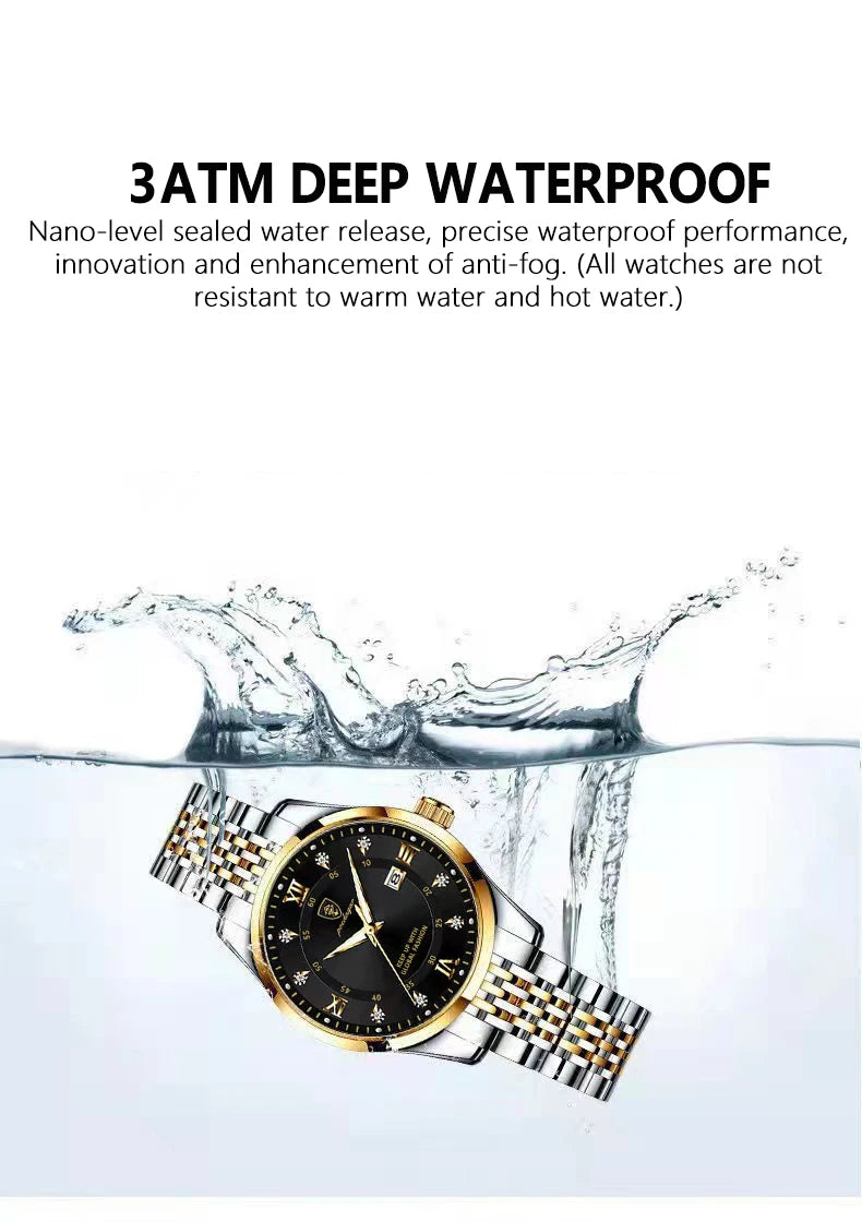 POEDAGAR Top Luxury Fashion Women Watches Waterproof Luminous Date Ladies Quartz Watch Stainless Steel Simple Casual Woman Watch