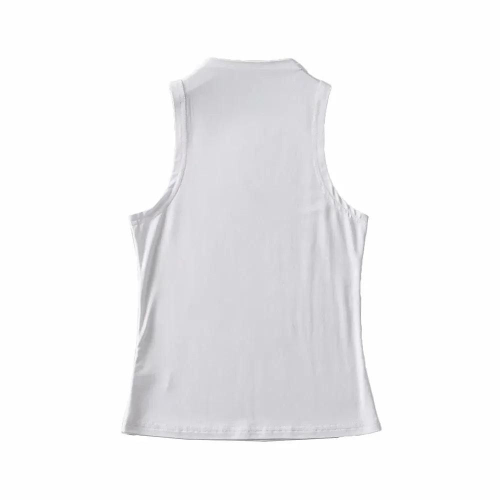 Summer NEW Arrival Women Solid Color Causal Sexy Croped-Top Sleeveless Tank Streetwear
