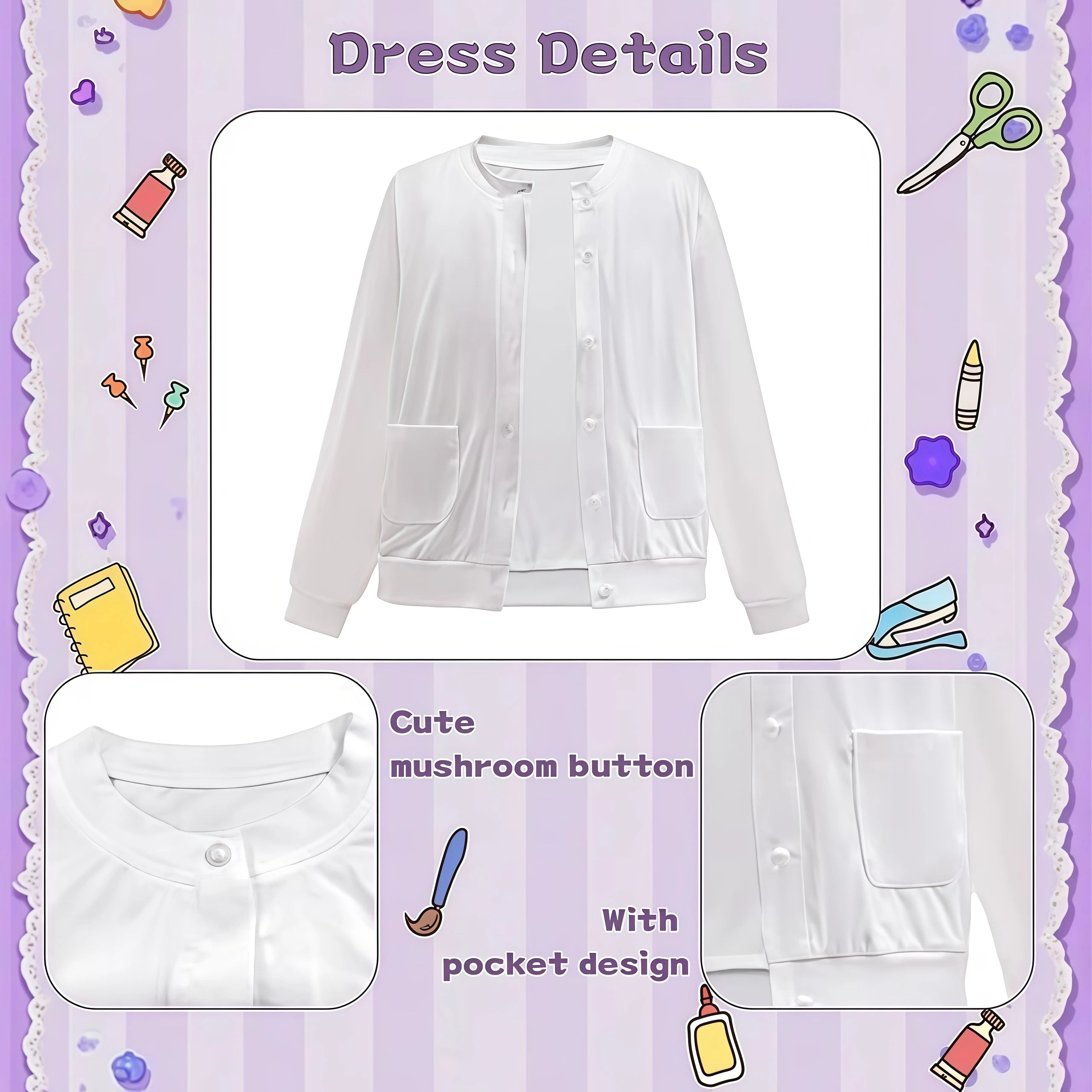 Girl 100Days of School Grandma Costume Set For 3-12yr Girls Old women Costume and Accessories Carnival Dress up Fancy Outfit