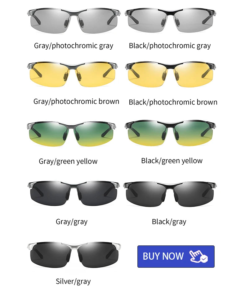 VEITHDIA Men Sunglasses Aluminum Magnesium Polarized UV400 Lens Rimless Driving Fishing Sun Glasses Sports Eyewear For Male 6535