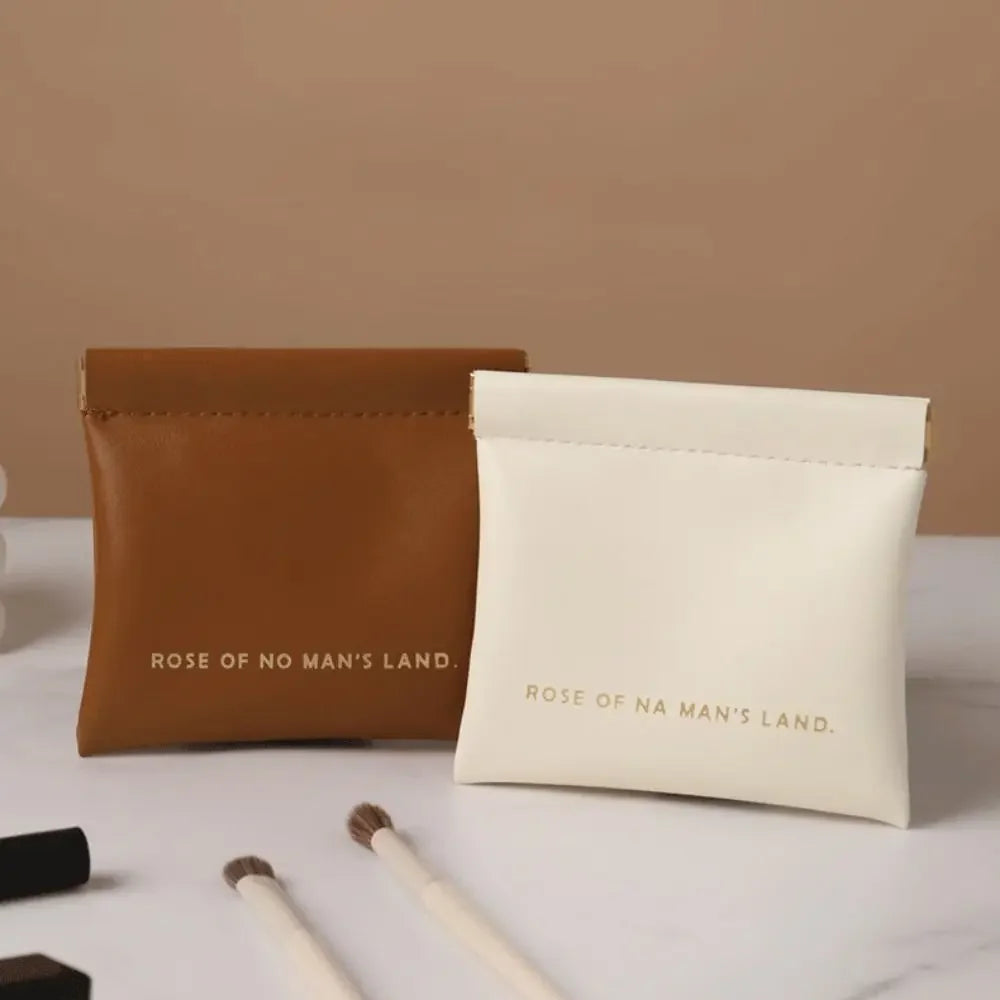 Fashion Simple Lipstick Makeup Bag Portable PU Cosmetic Organizer Pouch Travel Mini Storage Bag for Women Girls