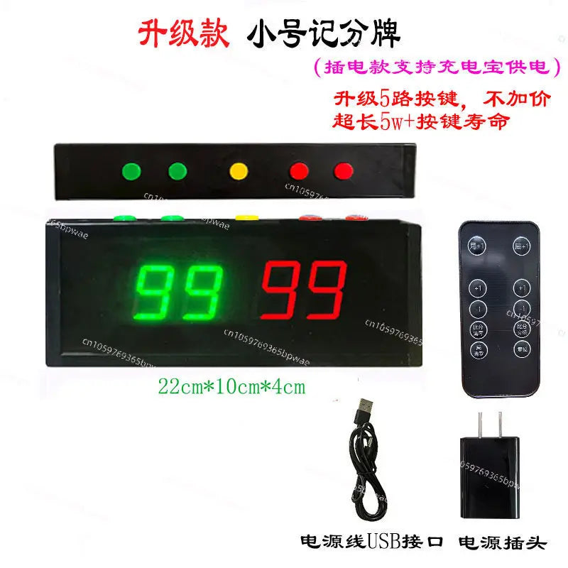 Basketball Game Electronic  Led Flip Scoreboard Scoreboard Timer Football Table Tennis Billiards Score