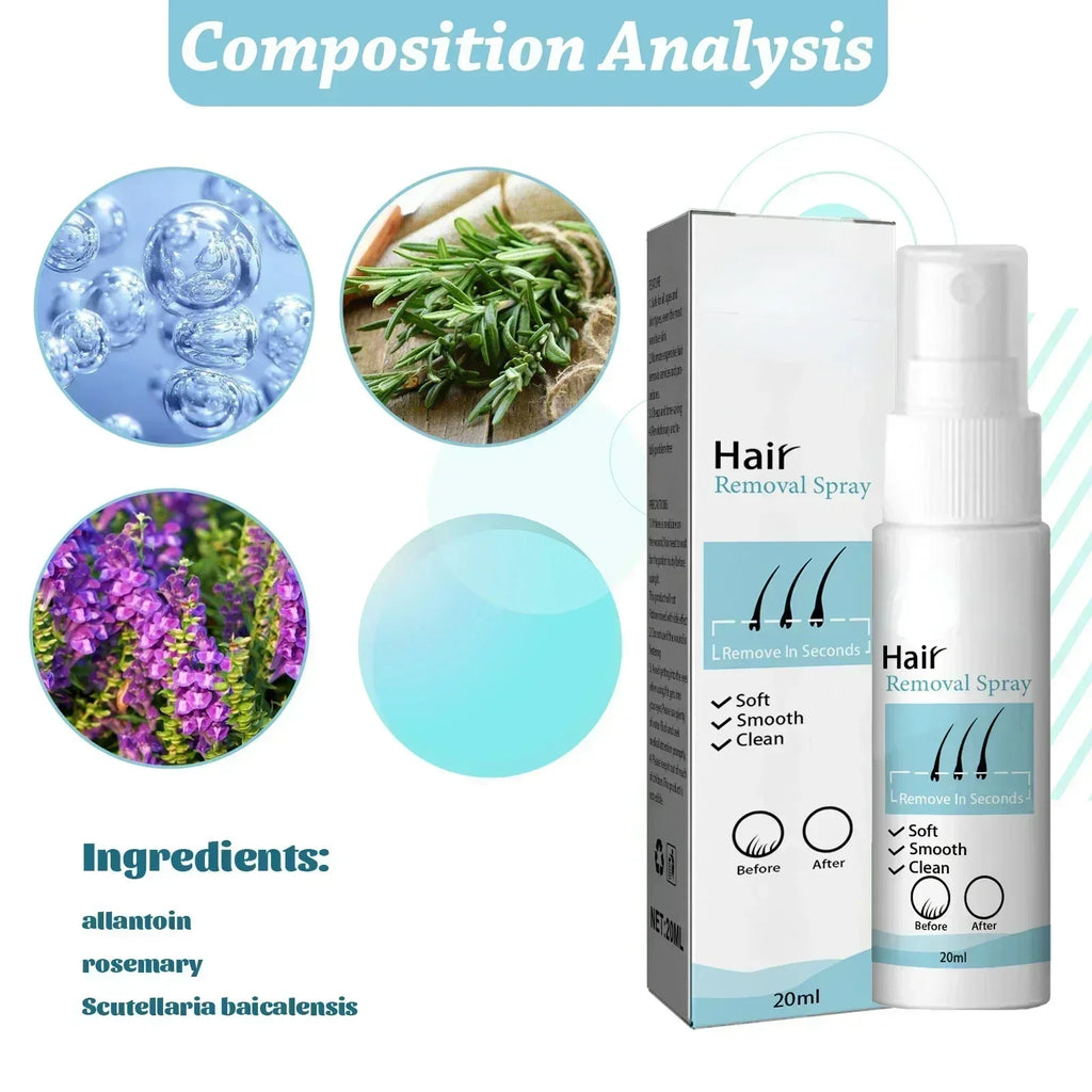 Body Hair Removal Spray Permanent Hair Removal Hair Growth indolore crème de soins du corps