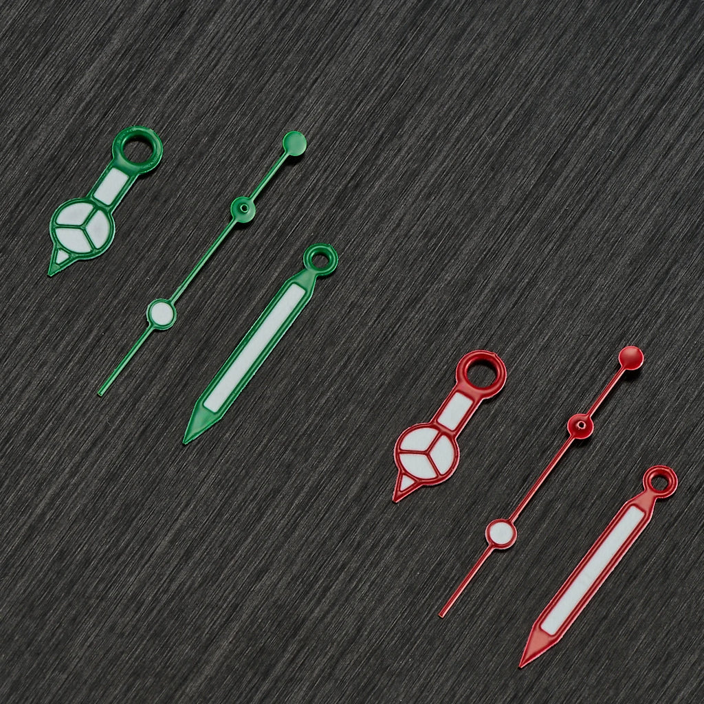 NH35 Hands Watch Accessories Red Orange Blue Black Edge White Three Pin Green Glow Hands Suitable For NH35/36/4R/7S Movements
