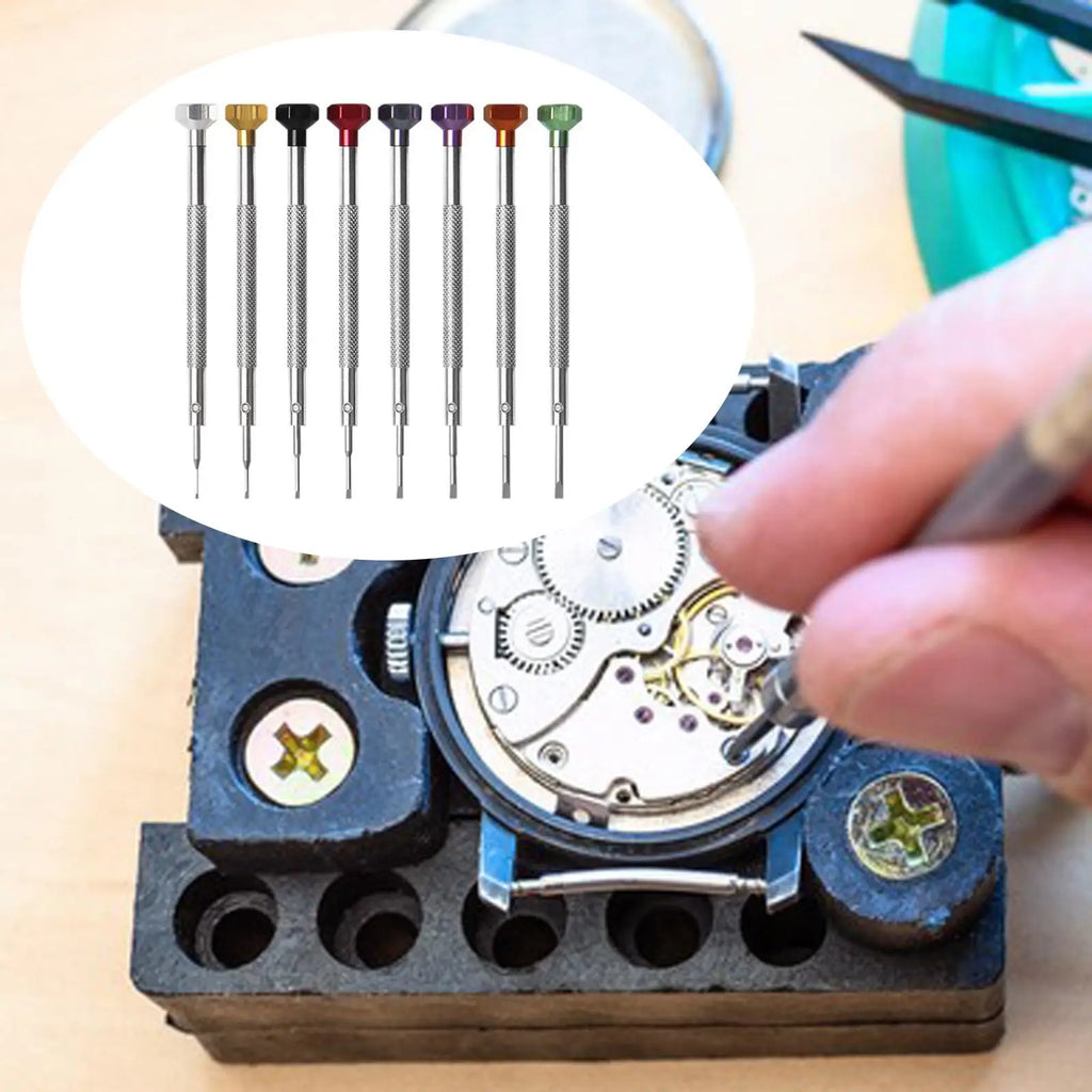 8 Pieces Watchmakers Screwdrivers Small Screwdriver Set for Glasses Cameras