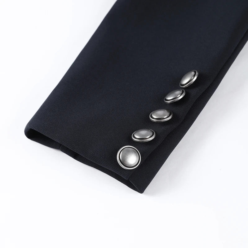 Fashion Women's Jacket O-neck Full Sleeve Single Breasted Female Napoleon Jackets 2026 Spring New Chic High Street Lady Coats