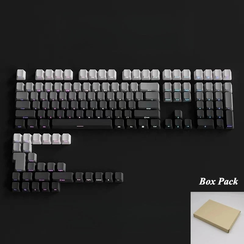 Gradient Keycaps 134 Keys OEM Profile PBT Double Shot Keycap For MX Switch Gaming Mechanical Keyboard Side Printed RGB Key Caps