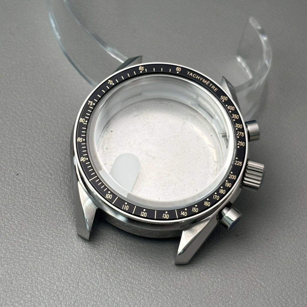 39.7mm VK63 case moon metal case chronograph case bezel,VK63 Business watch sealed back moon watch mission moon mod