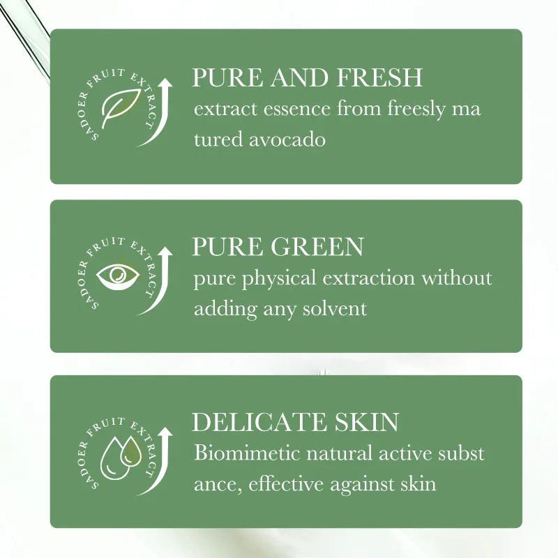 SADOER Avocado Eye Cream Anti Wrinkle Dark Circles Eye Bag Firming Moisturizing Tender Eye skincare Beauty Health Skin Care
