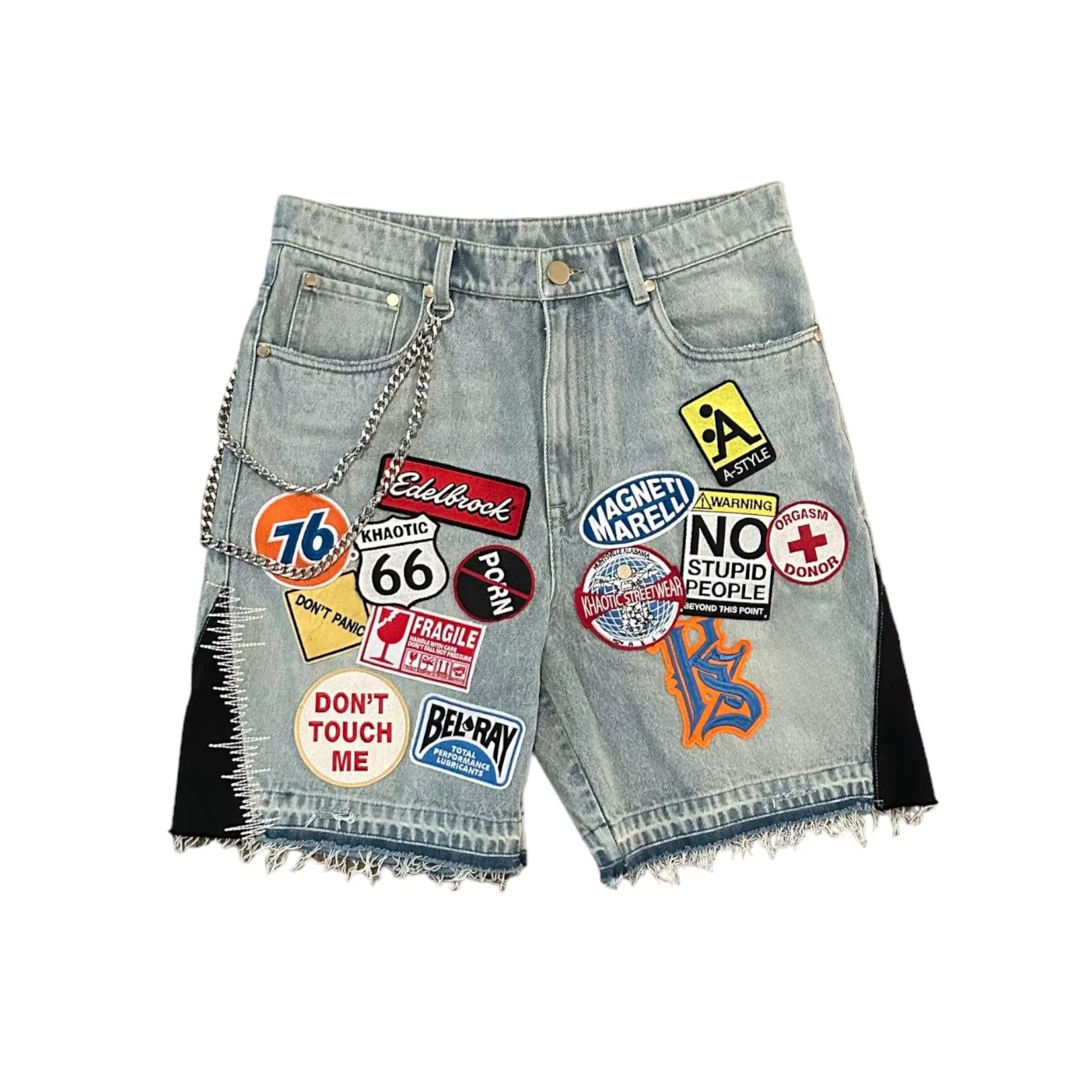 Vintage Statue Liberty Sequin Rhinestone Denim Short Jeans Women Loose Retro 2000s Streetwear Denim Fitness Y2k Casual Shorts