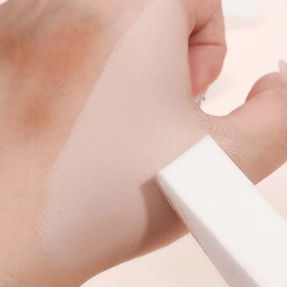 100pcs Foundation Makeup Sponge Block Hydrophilic Firm Sponge Non Latex Cosmetic Powder Puff Wet and Dry Makeup Puff Beauty Tool
