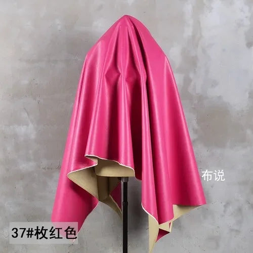 PU Soft Leather Fabric Artificial Leather Waterproof Micro Elastic Clothing Bag Designer Cloth Apparel Diy Sewing
