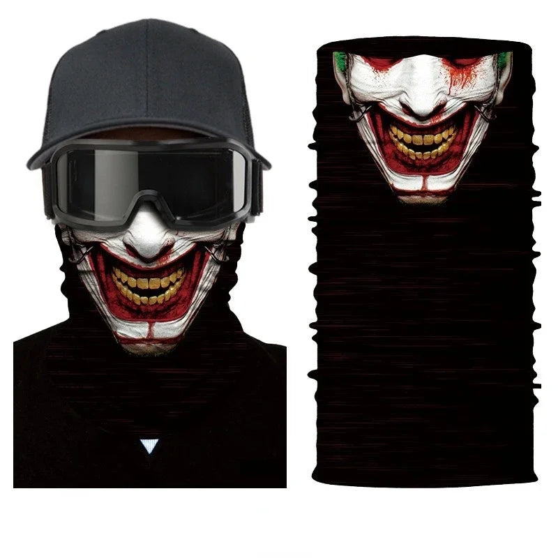 Cool Robot Skull Halloween Mask Scarf Joker Headband Balaclavas Face Mask for Cycling Fishing Ski Motorcycle