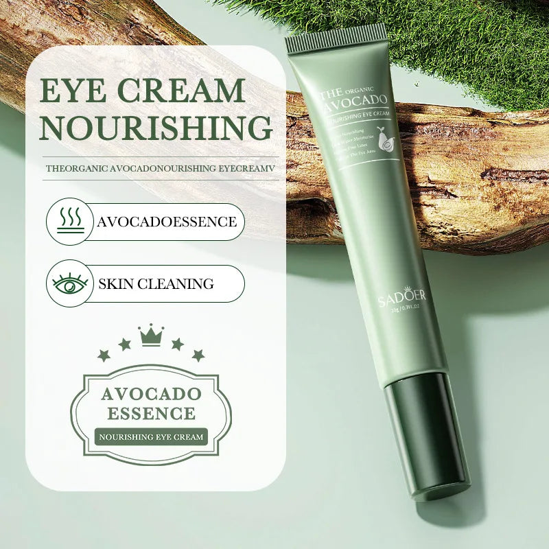 SADOER Avocado Eye Cream Anti Wrinkle Dark Circles Eye Bag Firming Moisturizing Tender Eye skincare Beauty Health Skin Care