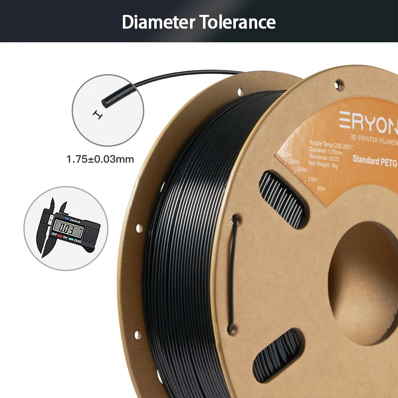 ERYONE 1/5/10KG PETG Filament 3D Print 1.75mm,Multicolor Available,1kg petg filament,3D Printing Filament Wholesal ,1KG/Spool