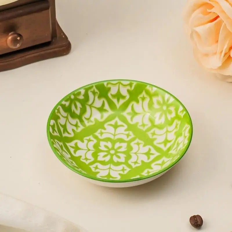 【HGPA】Ceramic Condiment Dishes, Bohemian Style Plates, Sauce Dishes, Suitable For Kitchens, Restaurants, Sushi Shops