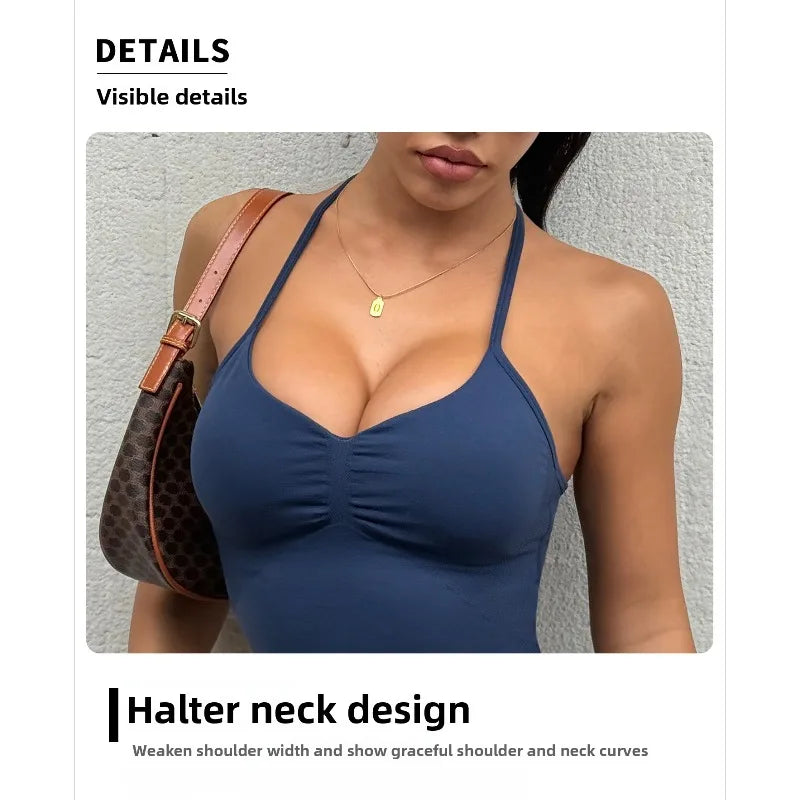 European and American Fitness and Sports Comfortable Camisole Vest Women's Chest Pad Bra Yoga Suit Vest Outerwear