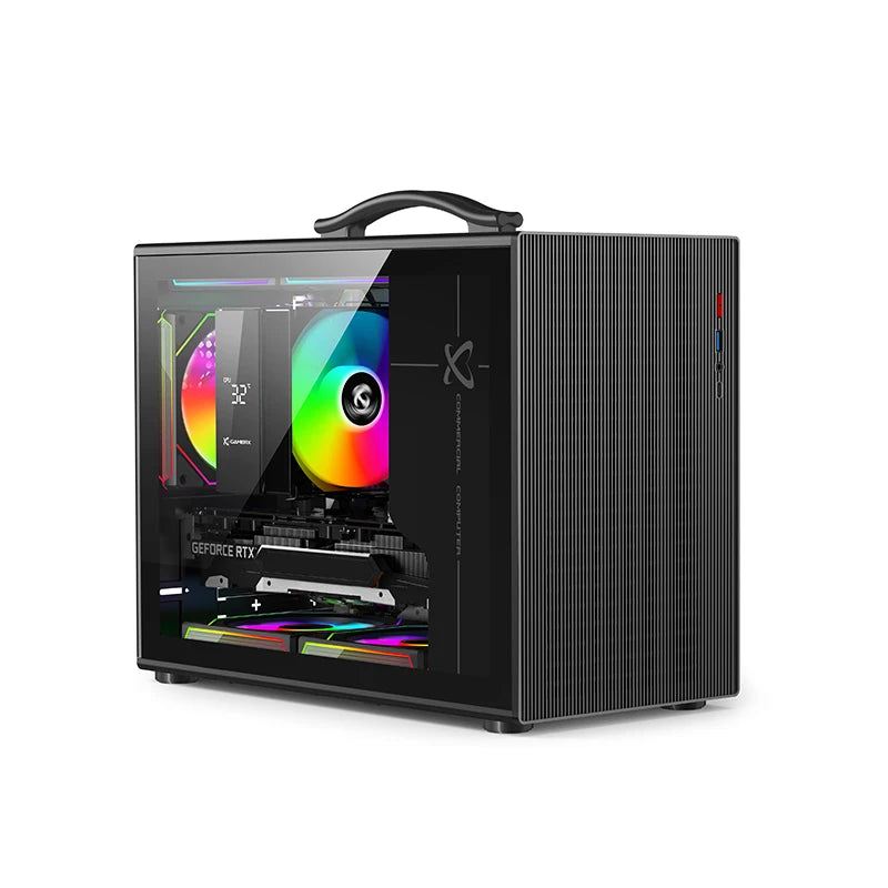 Power train X-Gamerx M1 PC gaming case M-ATX glass side-transparent portable mini computer case ATX SFX Power supply