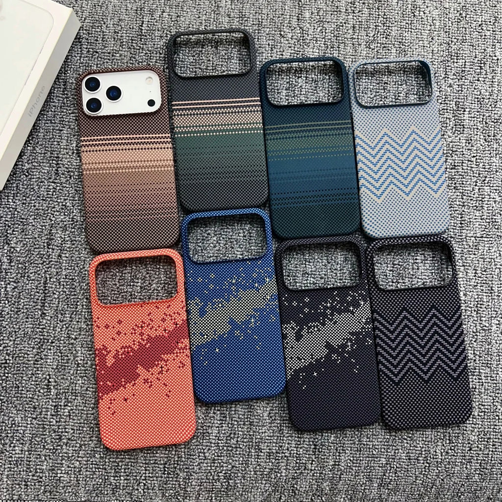 Frameless Carbon Fiber Starry Sky For Magsafe Magnetic Case For iPhone 17 Air 16 15 14 13 12 Pro Max Plus Wireless Charge Cover