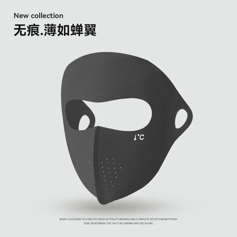 Sunscreen mask for men, full face coverage, ice silk mask for running, fishing face mask, summer cycling face mask, Gini