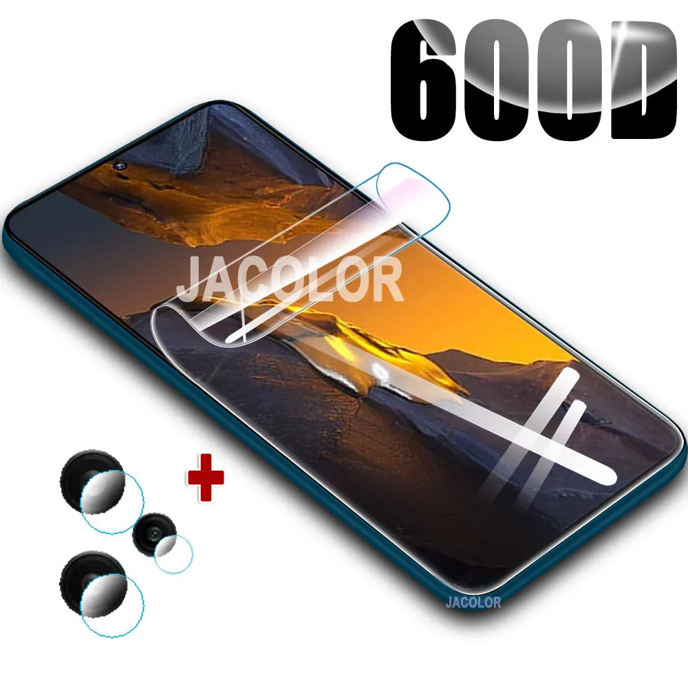 Hydrogel Film For Xiaomi Poco F5 Pro F4 F3 X4 GT X5 X3 NFC Screen Gel Protector/Back Cover Film/Lens Safety Glass For PocoF5 F 5