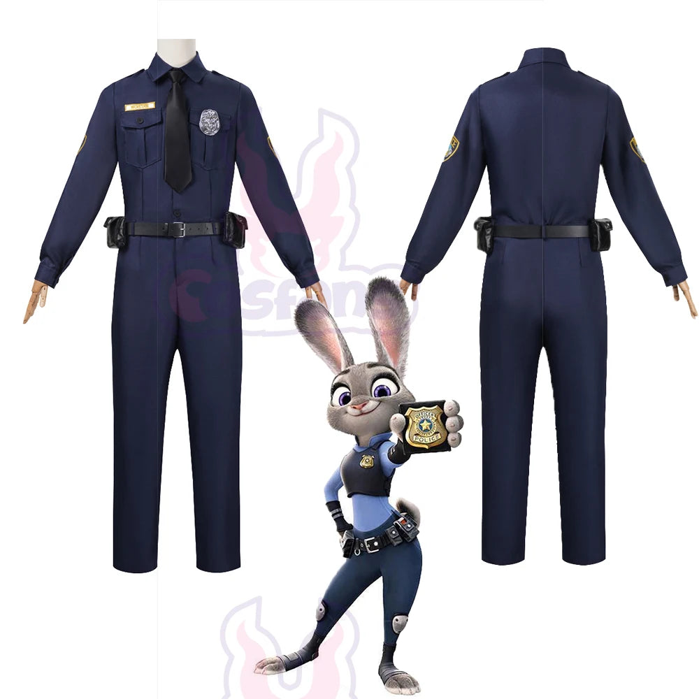 Nick Folk Cosplay Outfits Nick Wilde Clothes Nick Police Uniform Adult Christmas Halloween Carnival Role Play Uniform for Men