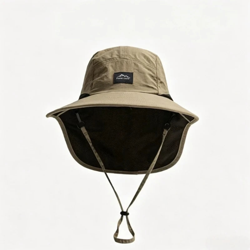 Caps Summer Wide Brim Bucket Neck Protection Unisex Quick-drying Panama Sunscreen Visor Hats for Fishing Hiking Outdoor