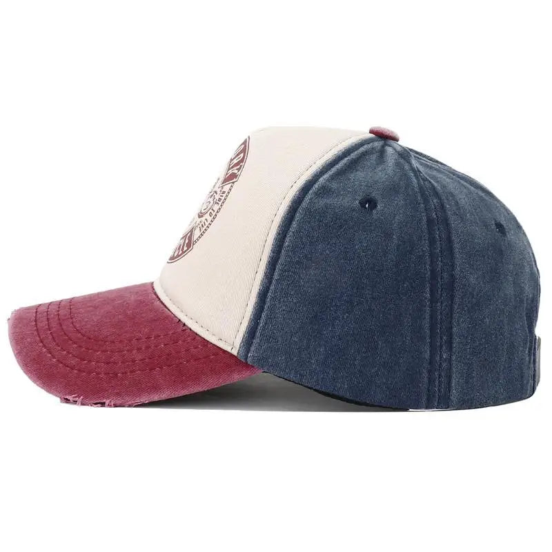 2023 New Designer Motorcycle Print Cotton Baseball Cap Hat for Man Retro Vintage New York 5 Panel Snapback Caps for Women