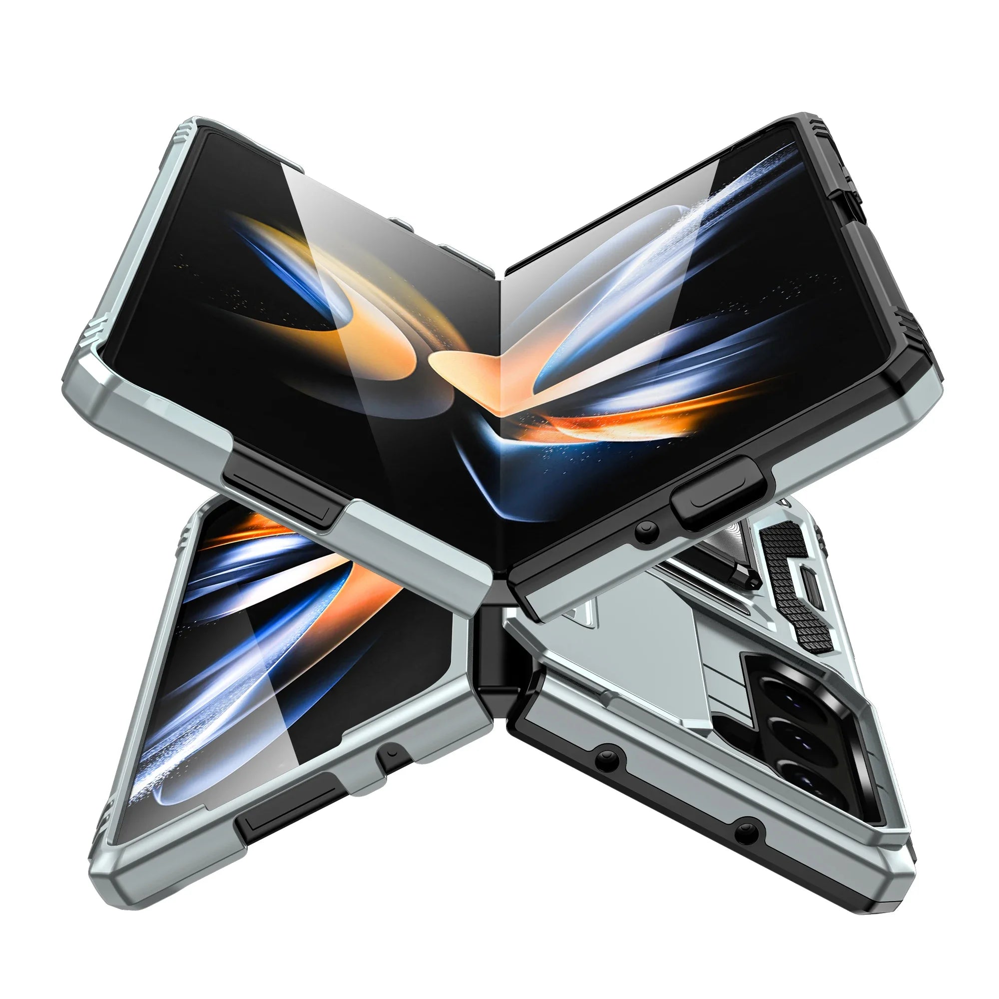 Case For Samsung Galaxy Z Fold 7 5G Z Fold 6 Military Grade Shockproof Heavy Duty Protective Armor Magnetic Kickstand Ring Cover