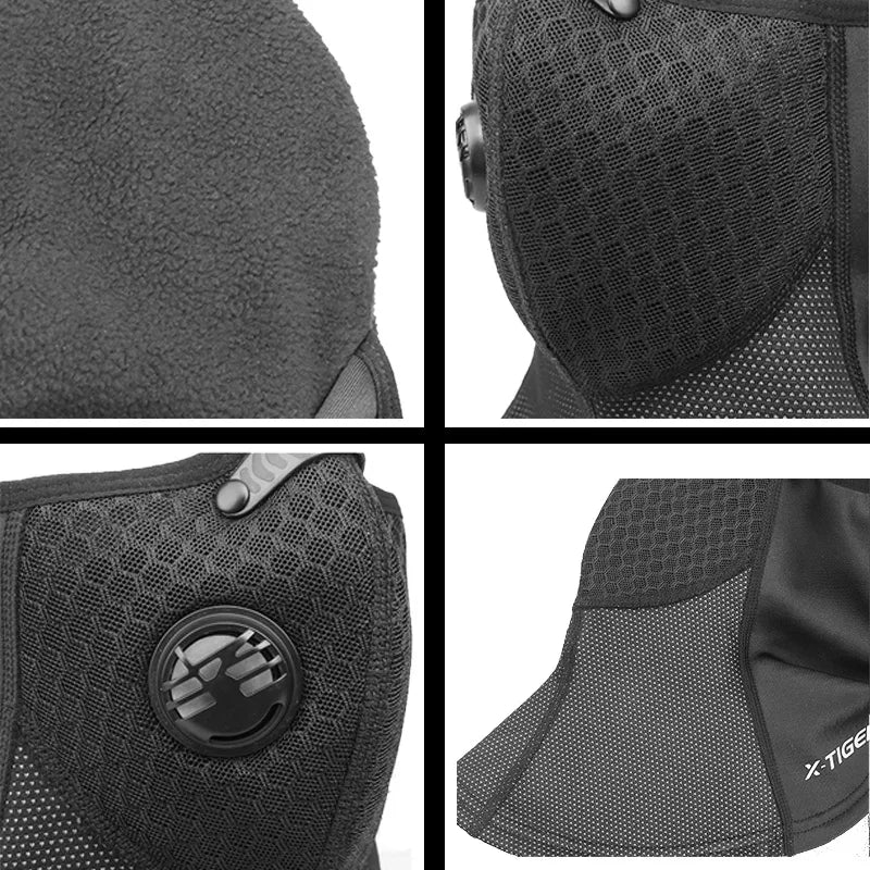X-TIGER Winter Cycling Mask Thermal Fleece Windproof Cycling Face Mask Keep Warm Balaclava Skiing Mask Headwear