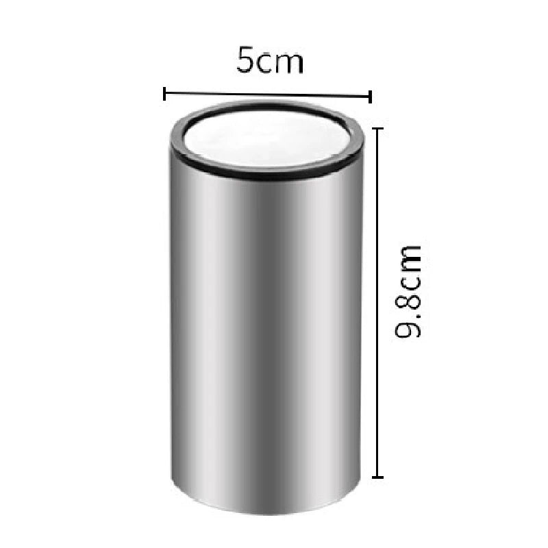 304 Stainless Steel Toothpick Holder Storage Box Press Bracket Automatic Spring Cover Cotton Swab Storage Box Home Decoration
