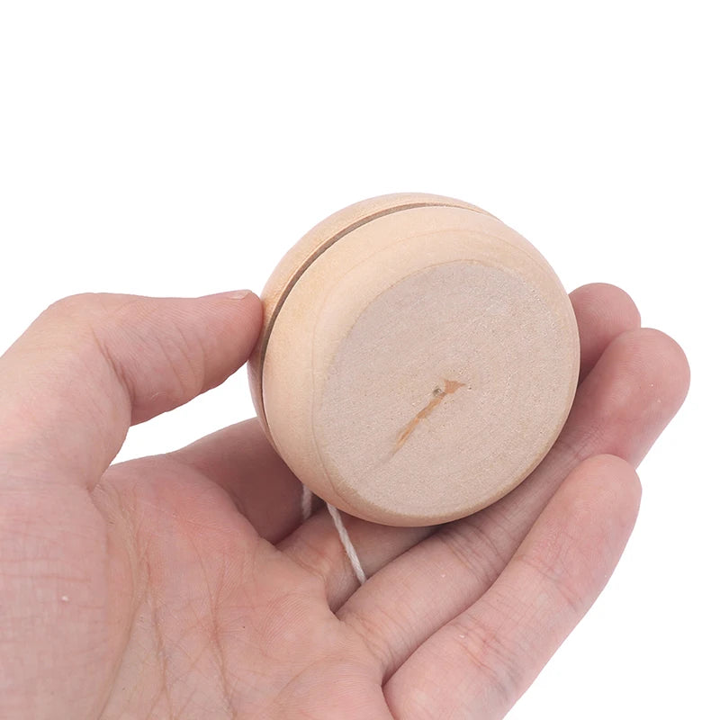 Wooden Yoyo Toy Color Mini Round DIY Baby Yoyo Ball Hand-Made Crafts Log Toys Kids Yo-Yo Creative Yo Yo Toys For Child Gift