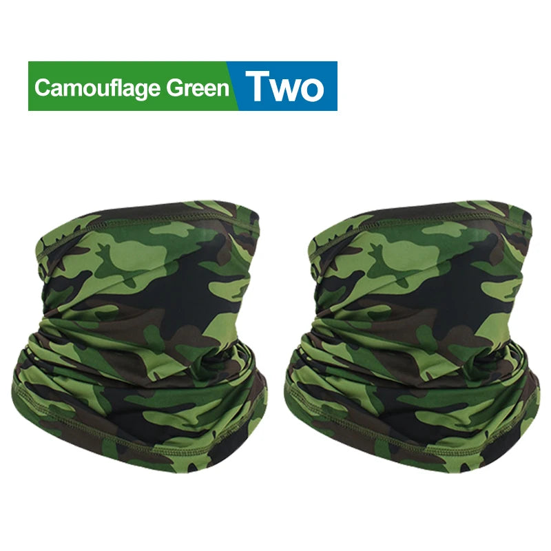 2PCS UV Protection Face Mask Seamless Bandana Mask Man Women Face Scarf Neck Outdoor Fishing Hiking Cycling Antidust Breathable