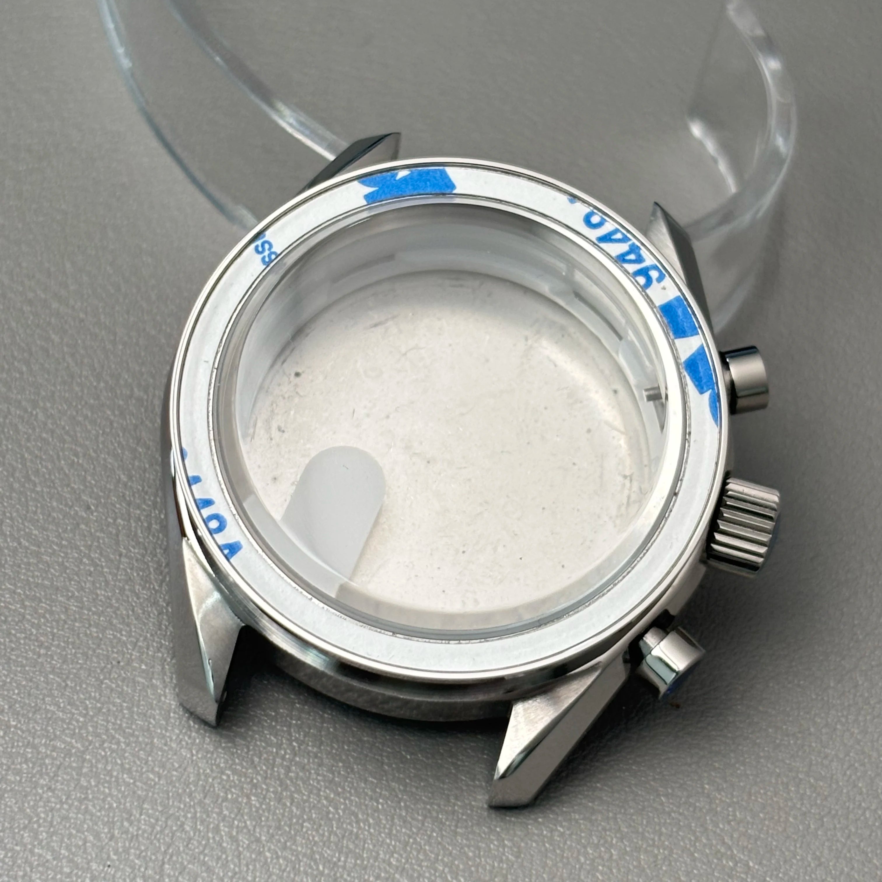 39.7mm VK63 case moon metal case chronograph case bezel,VK63 Business watch sealed back moon watch mission moon mod