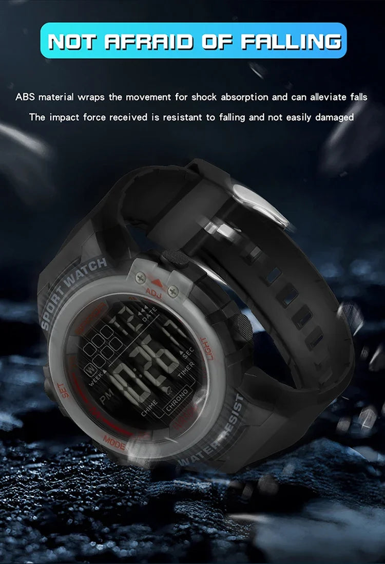 SANDA 2140 Watches Alarm Clock Chrono 5Bar Waterproof Digital Watch reloj hombre New Fashion Outdoor Sport Men Multifunction