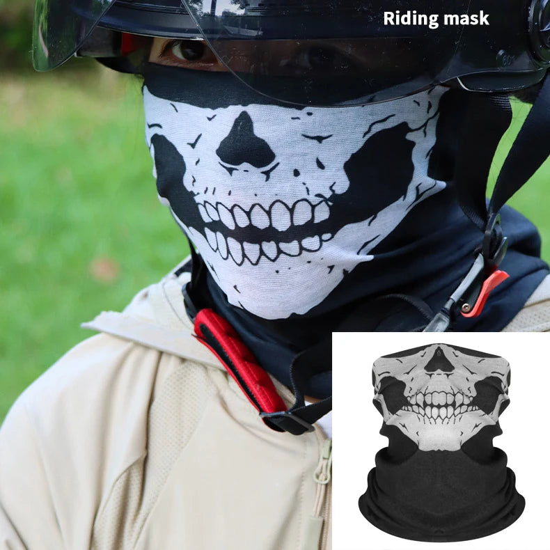 Halloween Horror Skull Face Masks 3D Printing Skull Pattern Elastic Mesh Full Face Mask Party Cosplay Props Balaclava