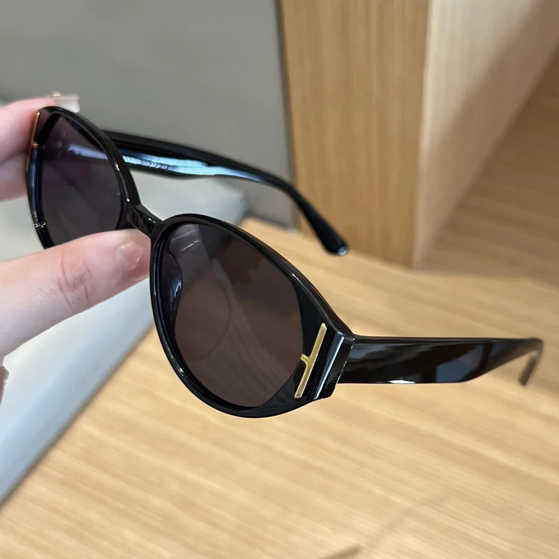 Car Sun Glasses 2pcs New Cat Eye Versatile Sunglasses Women 2026 Popular Decoration Eyewear Ladies Trendy Small Frame Eyeglasses