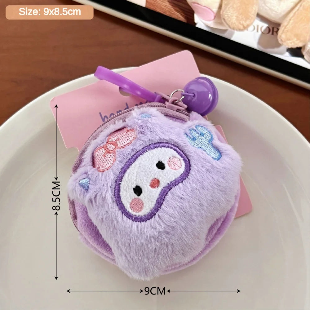 Creative Cute Plush Doll Wallet Multi functional Coin Earphones Lipstick Storage Bag
