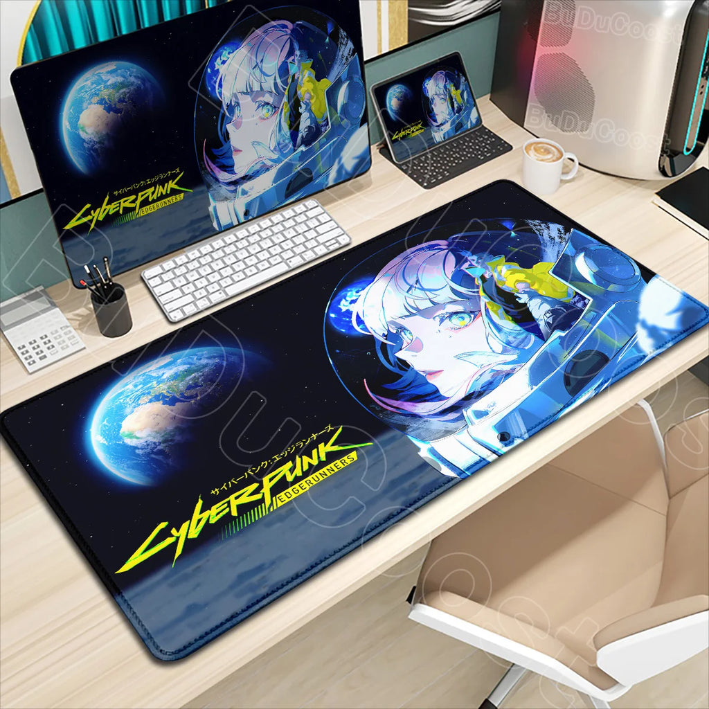 HD Printing New Wallpaper C_cyberpunk E_edgerunners Mouse Pad Non-slip Mousepad Computer Gamer LockEdge Desk Mat PC Keyboard Mat