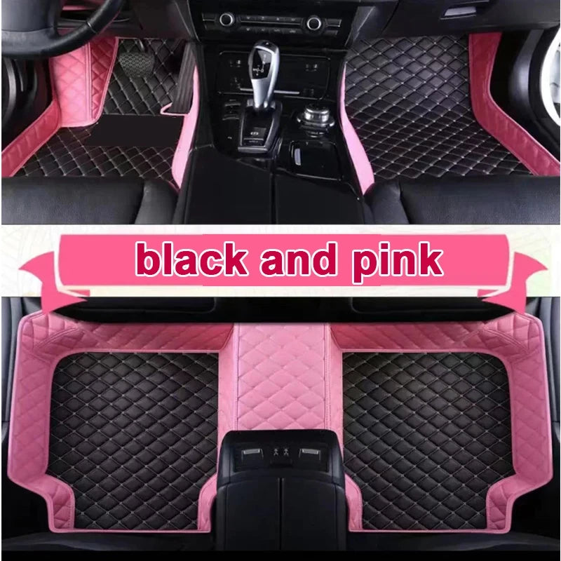 Car Floor Mats For Peugeot 206CC 206 CC T16 2000~2008 Leather Mat Carpets Rugs Protective Pad Set Interior Parts Car Accessories