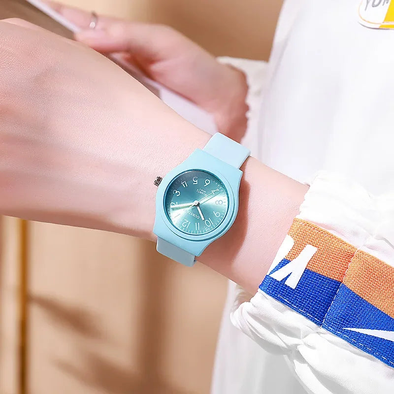 Fashion Women's Candy Colored Quartz Watch Digital Dial Silicone Strap Wristwatch Montre Femme Relogio Feminino Dropshipping