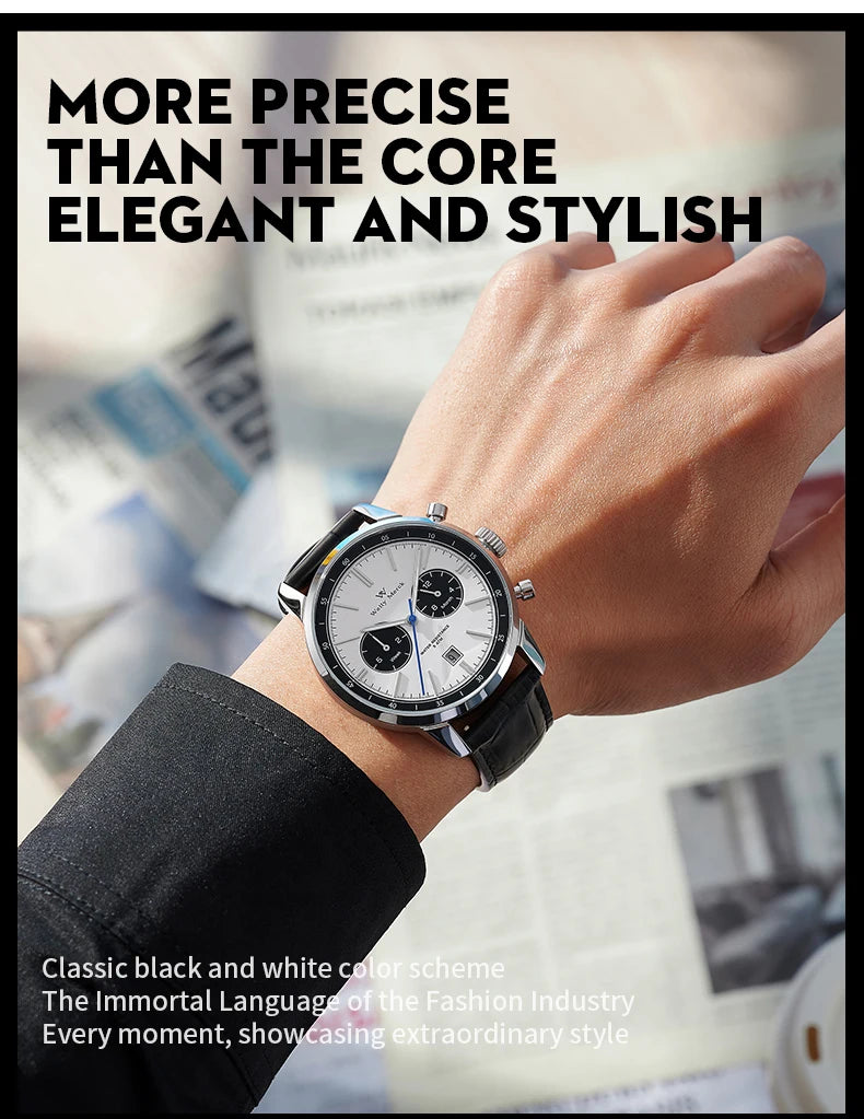 WM Watch Automatic Mechanical Watches Water Resistant Classic Casual Business Man Watch Welly Merck Watch WM138M
