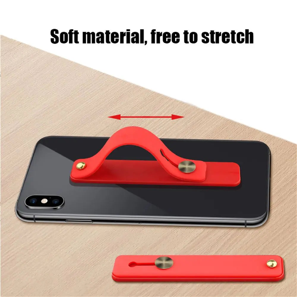 Fashion Phone Holder  Silicone Phone Hand Band Holder Finger Ring Push Pull Grip Stand Candy Color Bracket