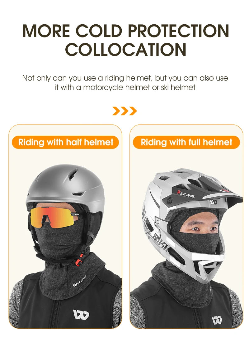 WEST BIKING Summer Cycling Face Mask Cool Breathable Sports Balaclava Men Women Bicycle Motorcycle Sun UV Protection Cycling Cap