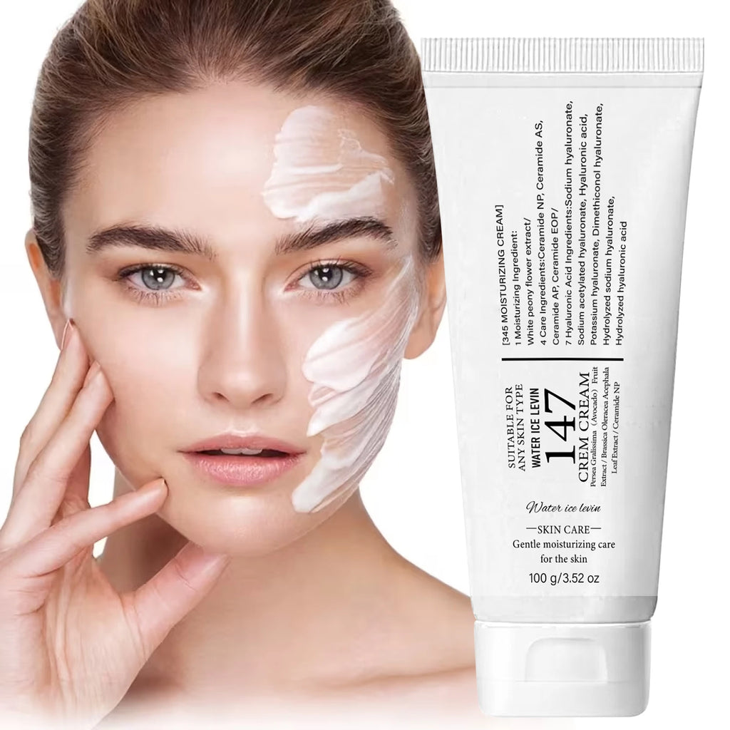 147 Skin Care Cream - Gentle Moisturizing & Firming with Hyaluronic Acid, Aloe Vera & Ceramides for All Skin Types