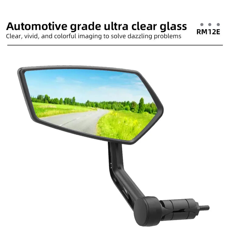 EASYDO Bicycle Mirror Universal WideRange 360° Adjustable Rearview Mirror Electric Scooter Convex Glass Durable Bike Accessories
