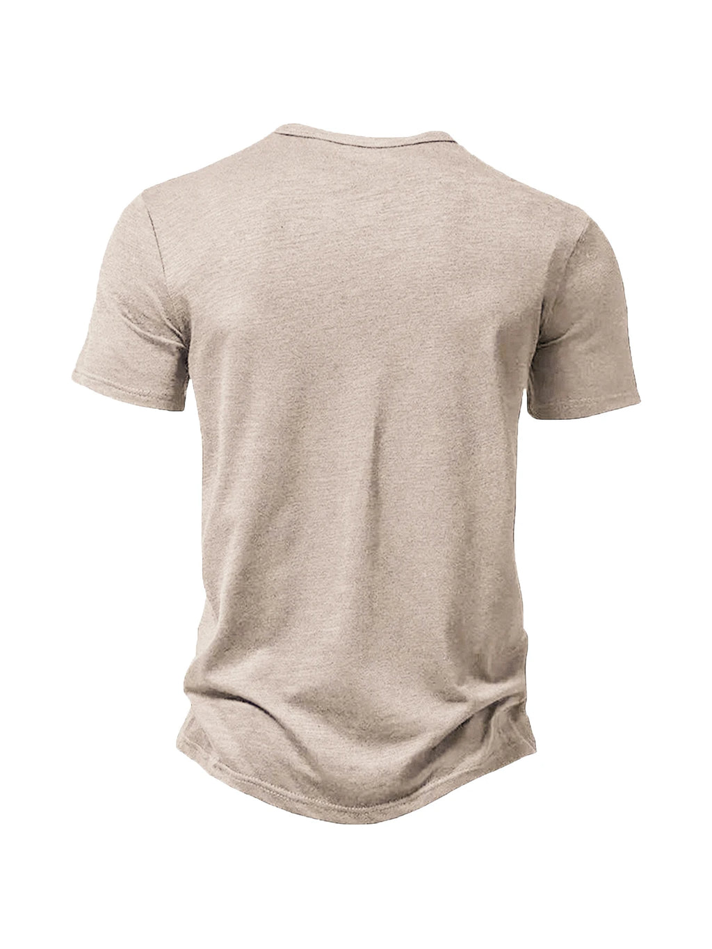 Henley Collar Summer Men's Casual Solid Color O-Neck Short Sleeve Men Thin T-shirts Soft Home Clothes Basic T-shirt Male