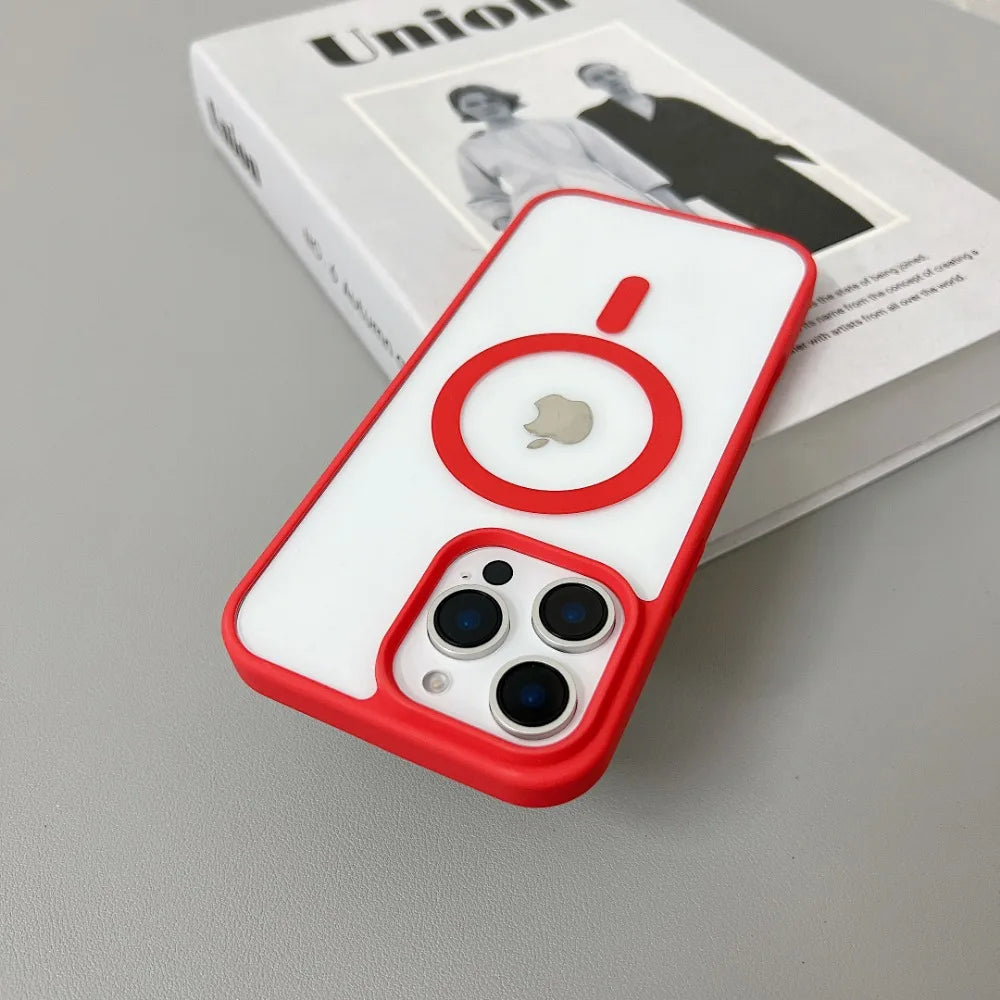 Luxury Original for Magsafe Transparent Phone Case For iPhone 16 Plus 15 ProMax 14 13 12 11 Mini Magnetic Protective Clear Cover